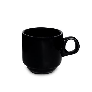 Xícara Empilhavel de Porcelana 90 ml Preto