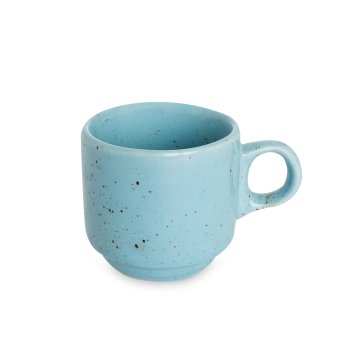 Xícara Empilhavel de Porcelana 90 ml Azul Paçoca