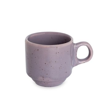 Xícara Empilhavel de Porcelana 90 ml Lilás Paçoca