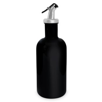 Garrafa de Porcelana 300 ml para Azeite/Vinagre Preto