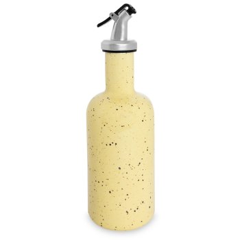Garrafa de Porcelana 300 ml para Azeite/Vinagre Amarelo Paçoca
