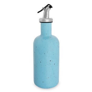 Garrafa de Porcelana 300 ml para Azeite/Vinagre Azul Paçoca