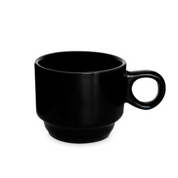 Xícara Empilhavel de Porcelana 150 ml Preto